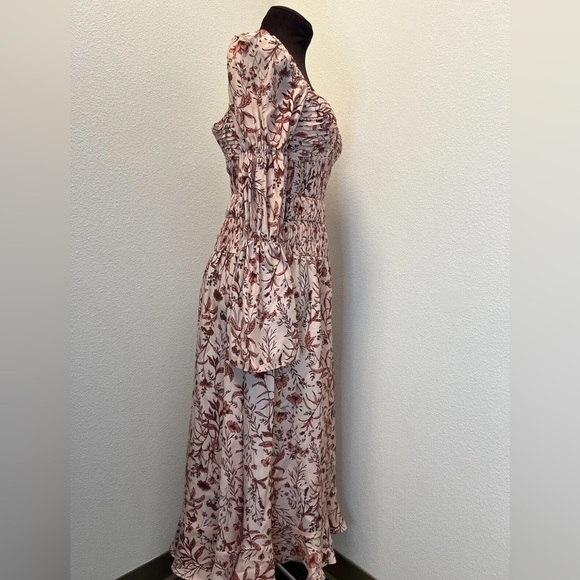 Amur Filipa Dress Size 2 New With Tags Blush Wildflowers MIDI Length Spring - Picture 14 of 15